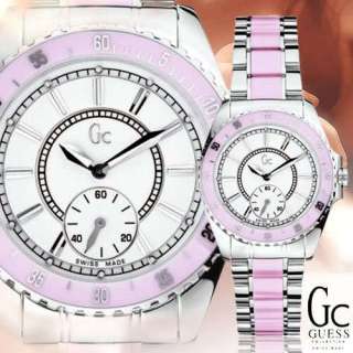 NEW GUESS COLLECTION GC SILVER PINK LADIES SWISS WATCH 29005L2  