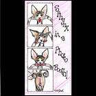 COMICAL SPHYNX CAT GREETINGS CARD BY SUZANNE LE GOOD