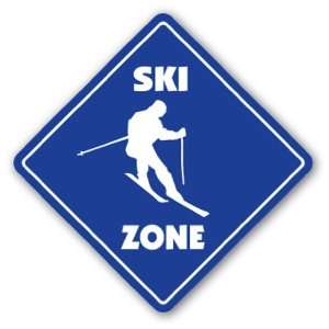 SKI ZONE Sign xing gift novelty water snow skier skiing skis sport 