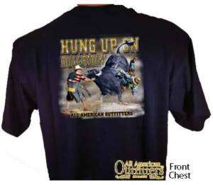 Cowboy Hung Up On Bull Riding Bullriding T Shirt  