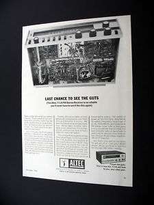 Altec Lansing 711 A 711A Stereo Receiver 1966 print Ad  