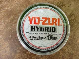 Yo Zuri Hybrid Green Fluoro Nylon 40 Lb. Line, 360 Yds  