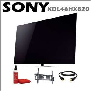  KDL46HX820 46 Inch 1080p 3D LED HDTV with Built In Wi Fi Black + TV 
