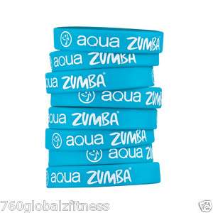 Aqua Zumba Rubber Bracelets Ships Fast  