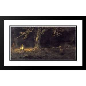   Framed and Double Matted Campfire, Yosemite Valley