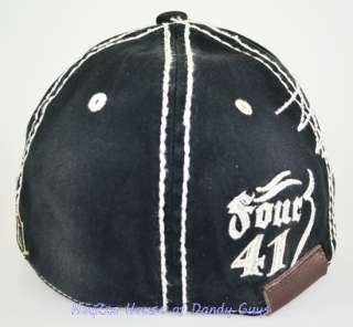 41(four 41) Vintage Curve Bill Flexfit Luxury Handmade Baseball Cap