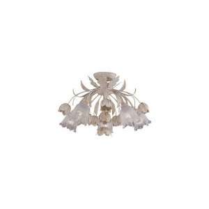  Crystorama 4810 AW Southport 5 Light Semi Flush Mount in 