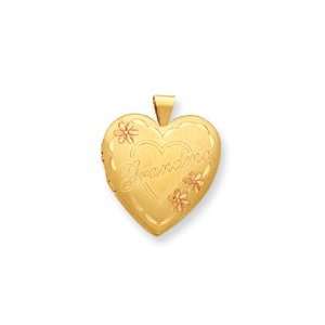    14k Gold Filled Two color 4 Frame Grandma Heart Locket Jewelry