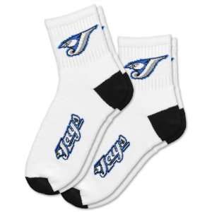  MLB Toronto Blue Jays Mens Quarter Socks (2 Pack), Large 