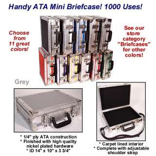 New ATA MINI BRIEFCASE   Multi Purpose Case!   Grey  