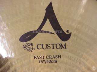 16 Zildjian A Custom Fast Crash Cymbal  Cymbals  