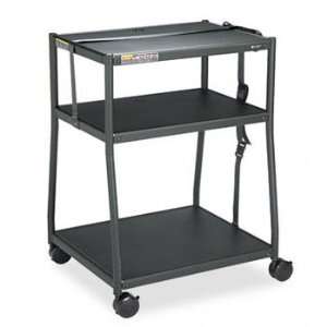   AV Cart, 3 Shelves/Outlets, 32w x 27d x 44h, Graphite Electronics