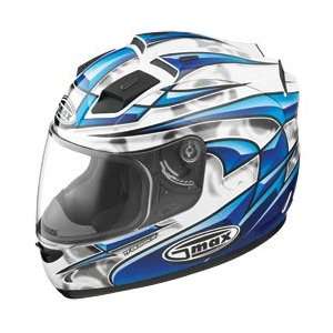  G Max GM68 Odyssey Helmet , Size 2XL, Color White/Blue 