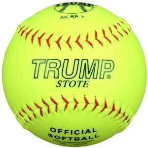   Inch Red Stitch Yellow Synthetic Leather Softball: Sports & Outdoors
