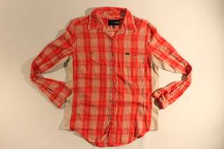 Womens Hurley Wilson Button Up Flannel Red Size Small NWT  