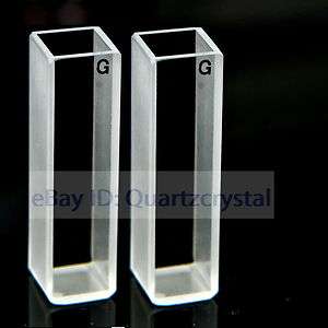 Set of 2 Optical Glass Cuvettes, 1cm 10mm, spectrometer cell cuvette 