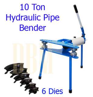 Portable 10 Ton Hydraulic Pipe Tube Bender Bending 6 Dies 1/2 2 FREE 