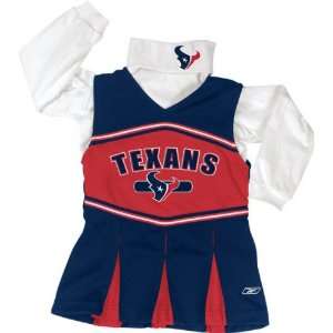  Houston Texans Girls 7 16 Long Sleeve Cheerleader Jumper 