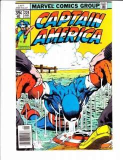 Captain America [1978 Marvel] #224 FINE mike zeck comic  