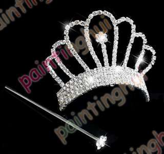 FREE Wedding/Bridal swarovski crystal veil tiara crown  