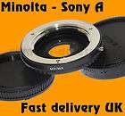 Minolta MC MD lens to Sony Alpha A MA mount adapter ring Infinity 