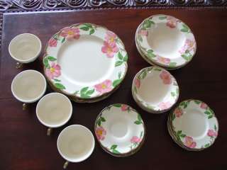 24 Pc Franciscan Dishes Desert Rose service 4 USA & England  