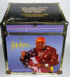 AWESOME 1991 Vintage WWF Wooden Storage Box Hulk Hogan Ultimate 