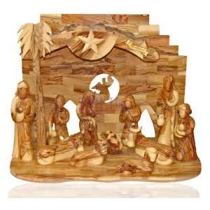 50cm Large Faceless Olive Wood Nativity Set: Everything 