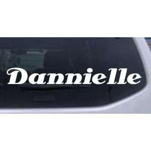  White 50in X 6.7in    Dannielle Name Decal Car Window Wall 