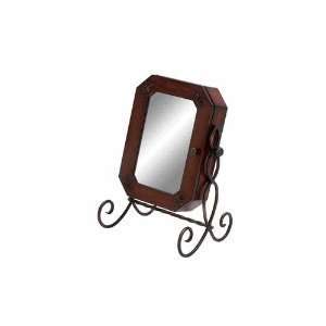  Benzara 51785 Wood Metal Mirror Jewelry Holder [Kitchen 