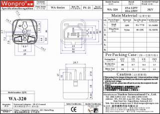 1pc Universal Adaptor WA 320 10A/250V Wonpro  