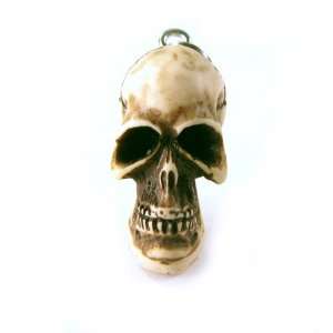  Roly Polys 3 D Hand Painted Resin   Skull Charm, 20 mm x 