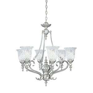 Designers Fountain 5956 SP Victoria Hall 6 Light Chandelier, Satin 