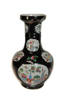 Black Chinese Vase Painting Vase s1153  