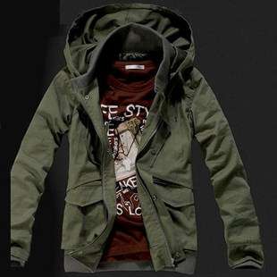 Mens Classic Military Army Design Hoodie Jacket Coat(Color Optional 