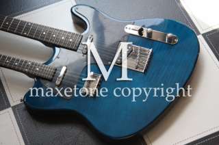 Sea Blue Double neck Tele 6/8 electric Guitar Mandolin #119  