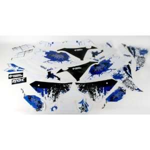 Face Lift Unlimited Sportbike White/Blue Graphic Kit:  
