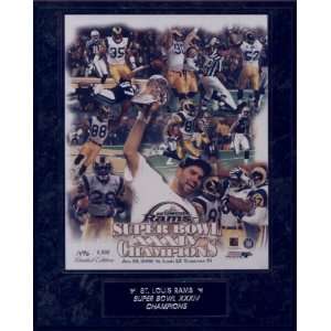  St. Louis Rams Super Bowl XXXIV Ltd. Ed. 10 x 13 Plaque 