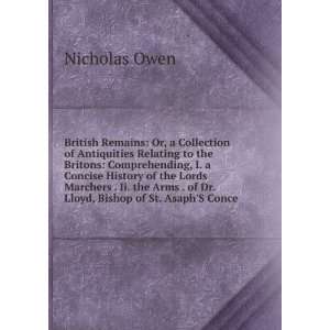   Arms . of Dr. Lloyd, Bishop of St. AsaphS Conce Nicholas Owen Books