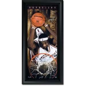   Dunk Breaking Through Display Piece Framed UDA   Autographed NBA