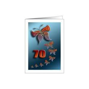  butterfly birthday 70 years old Card Toys & Games