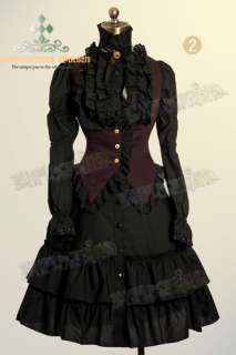 Elegant Gothic Aristocrat & Steampunk Pleated Cape&Waistcoat Vest Set 