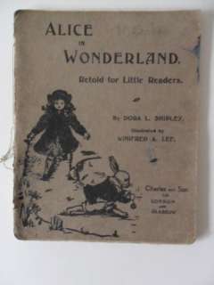 Alice in Wonderland Dora L Shipley Paperback RARE 1930s  