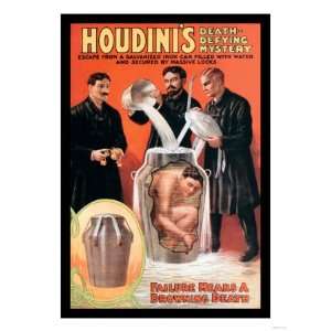  Houdinis Death Defying Mystery Giclee Poster Print, 24x32 