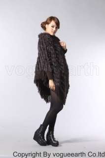 502 new real wool line rabbit fur 3 color shawl/coat  