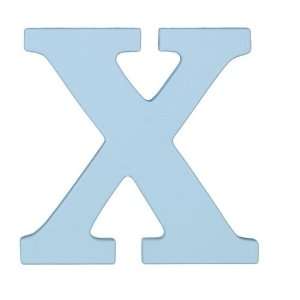  8 Inch Wall Hanging Wood Letter X Sky Baby