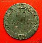 FRENCH GUIANA 10 Centimes 1846 Billon VF