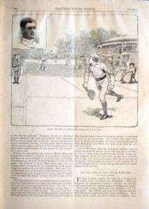 1884 U.S. Open Tennis Tournament Newport  18 Wins  