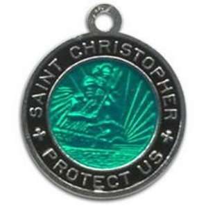 St. Christopher Surf Medal   Small Kelly Green/Black:  