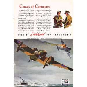  1942 WWII Ad Lockheed Hudson Bomber Shoots Down Luftwaffe 